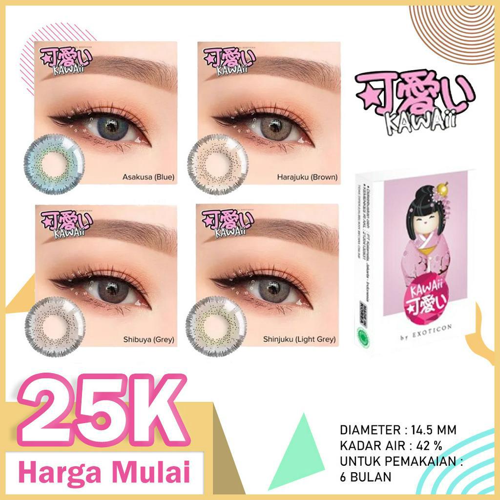 SOFTLENS KAWAII BY EXOTICON DIAMETER 14.50MM / LENSA KONTAK MATA ( FREE LENSCASE )