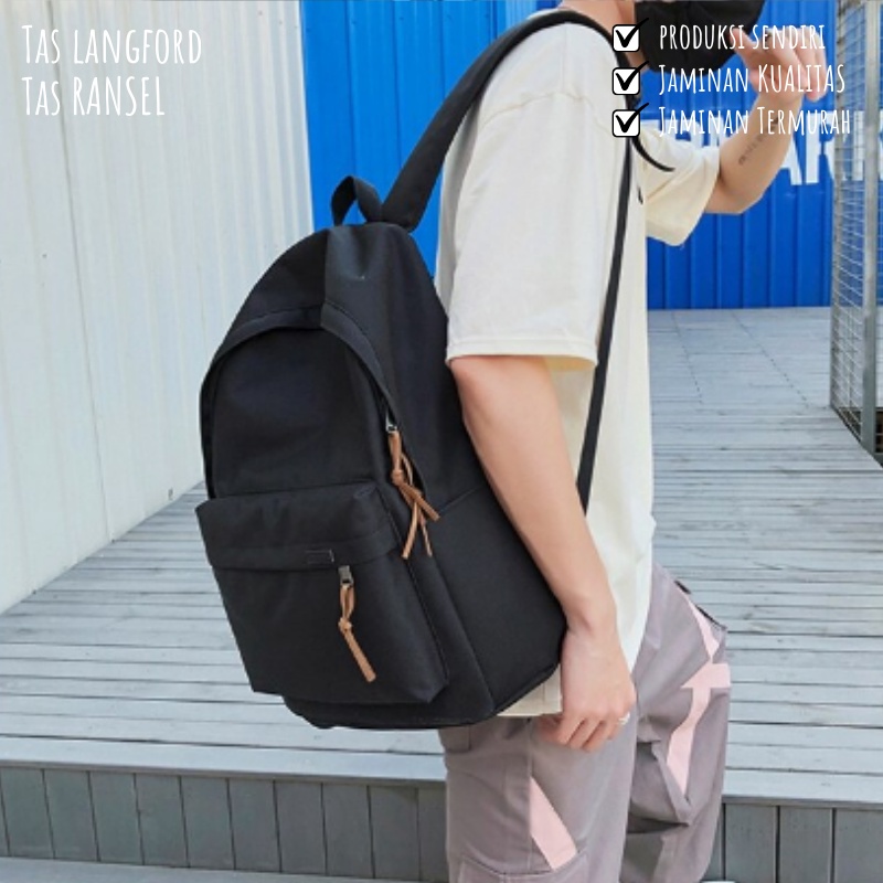 Tas Ransel Pria - Sekolah Kuliah Kerja Traveling Remaja Dewasa Model Terbaru Korea Kekinian Bagus Besar Termurah Korea Import Lokal Original Fashion Multifungsi Stylish Backpack Punggung Bahu Cowok