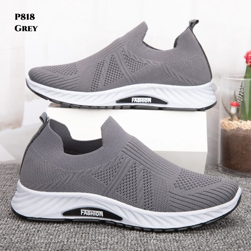 WYN SNEAKERS RUNNER FLYKNIT MEN IMPORT NYAMAN ANTI SLIP ON P818