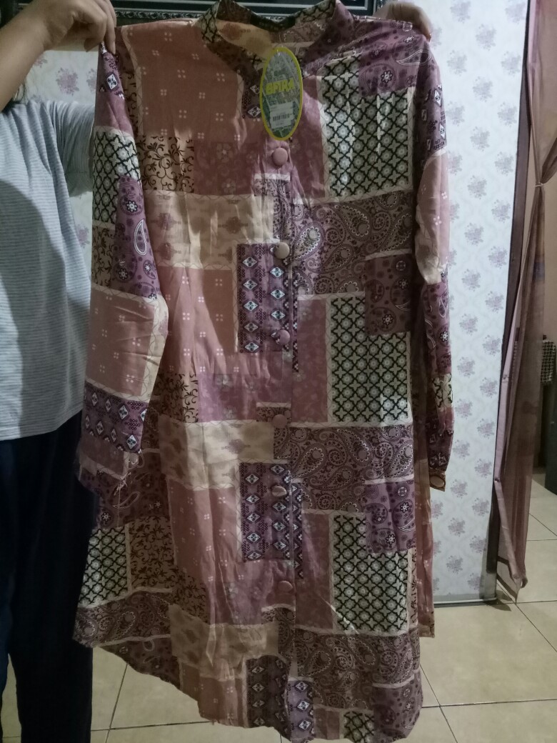 Tunik Long Rayon Jumbo / Atasan Wanita Big Size / Atasan Tunik / Tunik Kerja / Tunik Motif