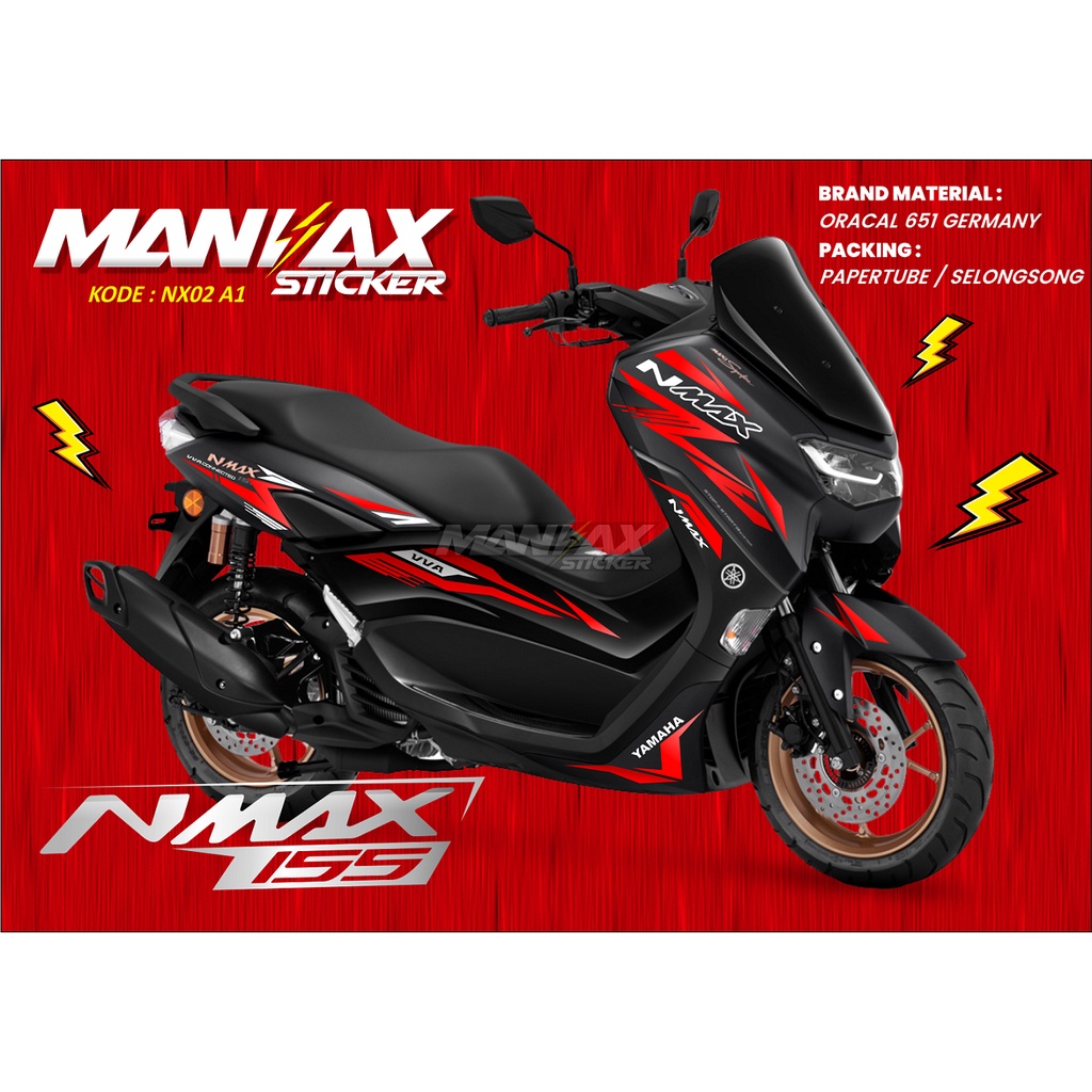 STICKER NMAX NEW 2022 - CUTTING NMAX CUSTOM RACING - STRIPING NEW NMAX 2022 - NX02