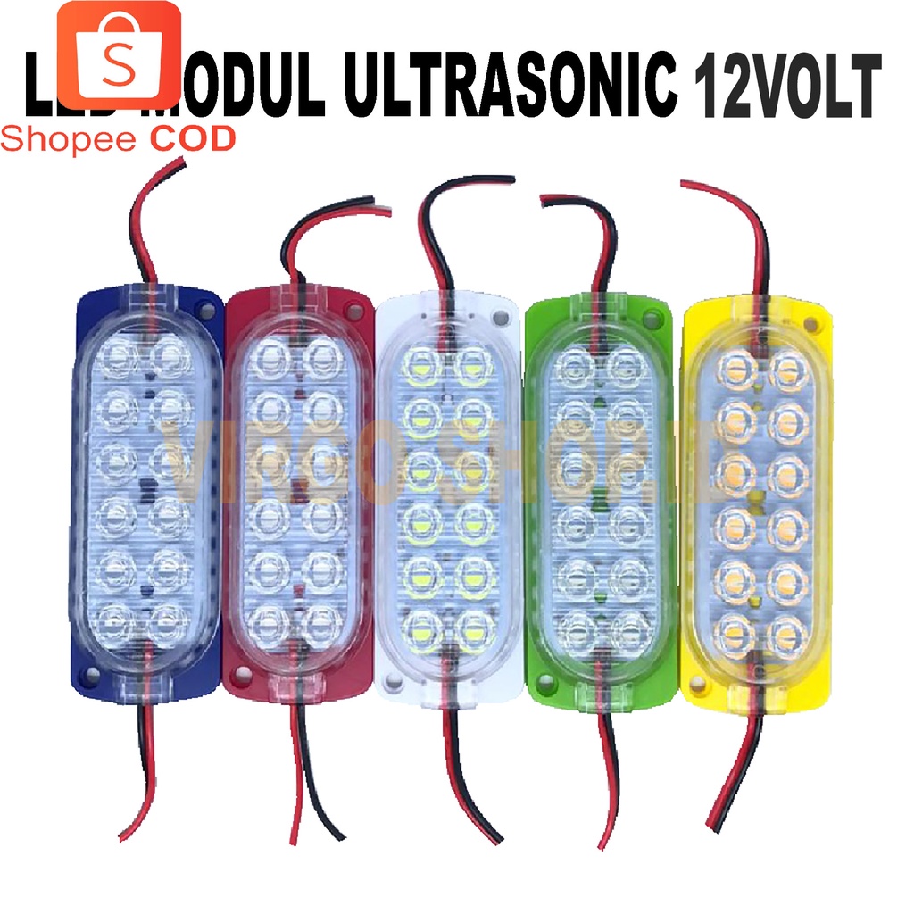 LED Modul 12 Mata ULTRASONIC 7 Watt 12 Volt Mobil/Motor / Led Module 12 Mata / Led Modul Ultrasonic 12 Mata 12Volt / LAMPU LED MODUL 12MATA SMD 2835 10438 12VOLT WATERPROOF VARIASI MOTOR KOLONG MOBIL 12 MATA 12VOLT