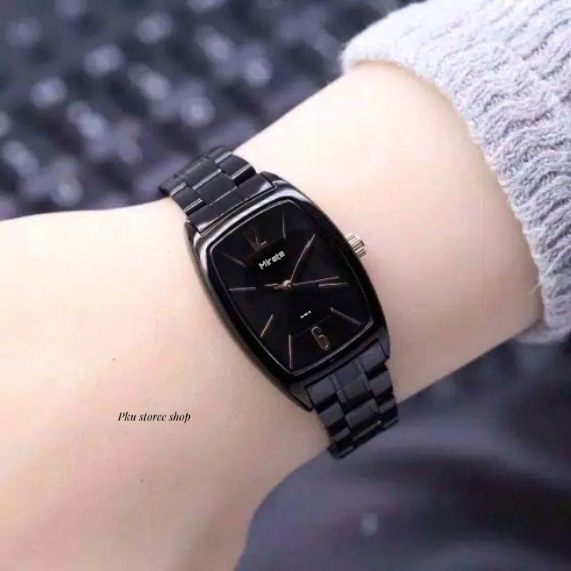 JAM CEWEK BESS SELLER!! Rantai Stainlis Stel Water Resistant  Model OVAL Jam Tangan KASUAL Wanita Mirete Original Jam Tangan cewek anti air jam tangan cewek terlaris jam tangan wanita tahan air/Water resistant jam tangan wanita murah mirete original