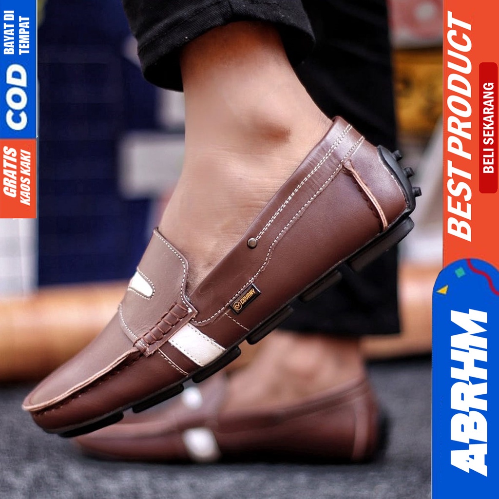 Abrhm Velas - Sepatu Formal Pria Pantofel Kulit Asli