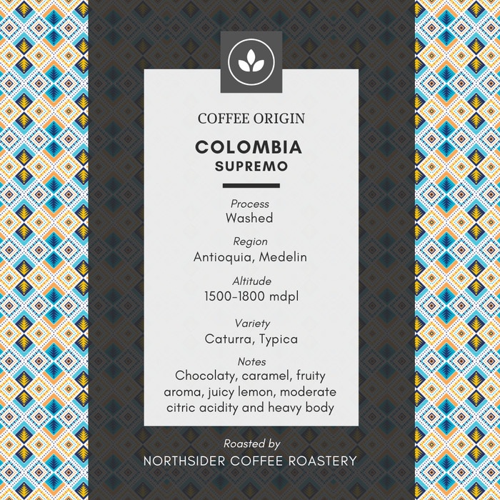 

Biji Kopi Arabica Colombia Supremo Washed - 200Gr Northsider Coffee