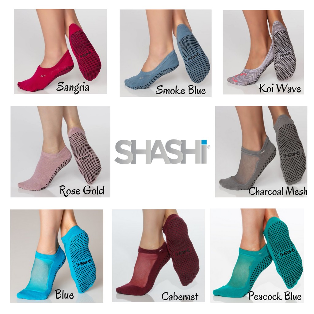 SHASHI Socks Mesh Full Ankle - Yoga Pilates Barre Ballet - Kaos Kaki Olahraga Grip Original Ori