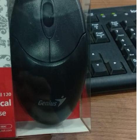 ◌ Mouse Genius Optical USB MOUSE / USB Mouse GENIUS NETSCROLL 120 / Genius Net Scroll 120 -HITAM ♜