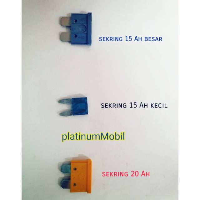 Sekring / sekering mobil motor 15 Ah / 20 Ah