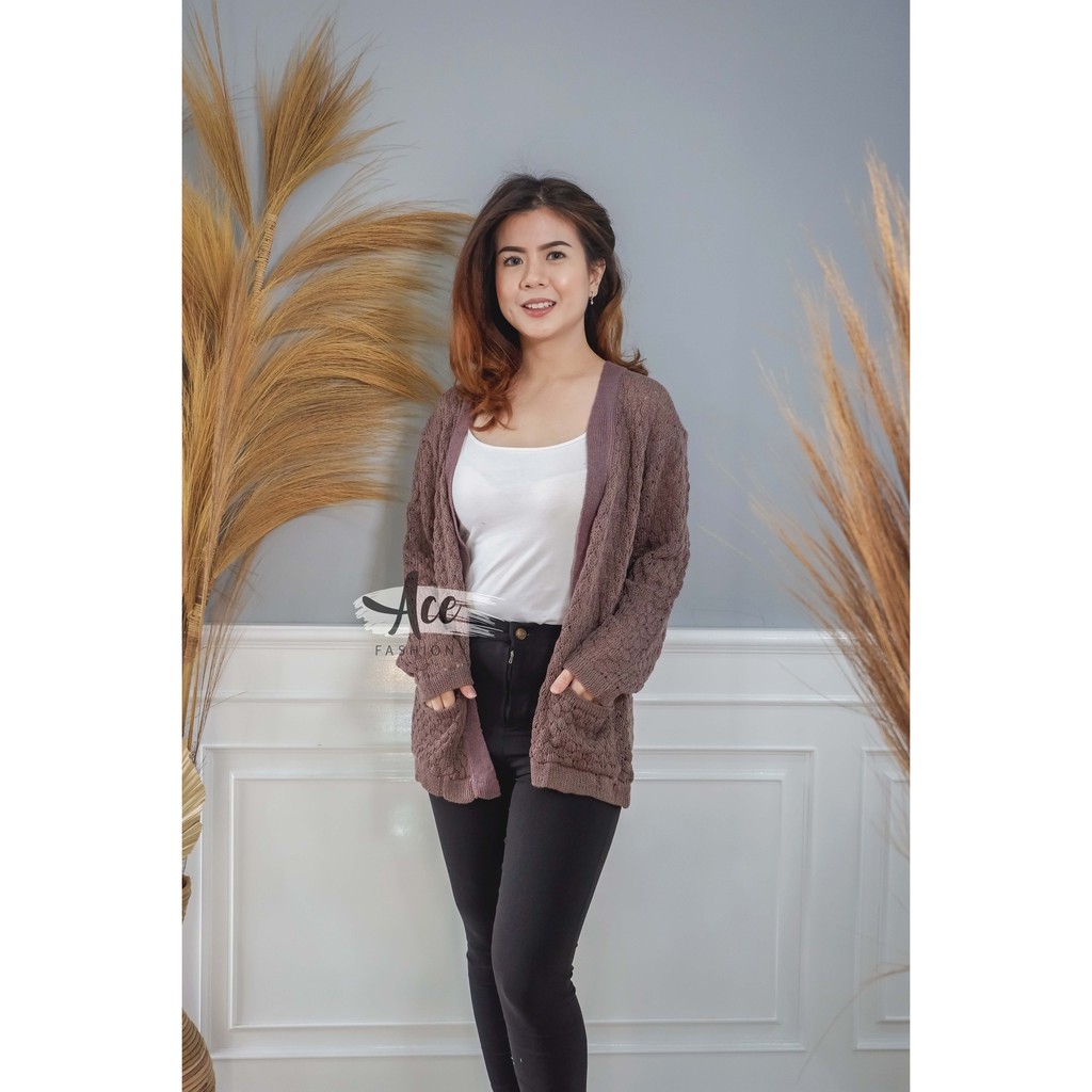 AFI - EC - RJT Popcorn Cardigan Tribal (Cardy)-Burgundy