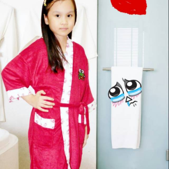 Kimono Handuk Anak Size L 6 8Tahun Imut Banget Shopee 
