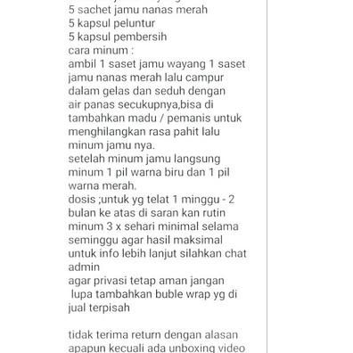 

✩ jamu terlambat bulan | jamu lancar haid | jamu cap wayang + nanas merah ペ