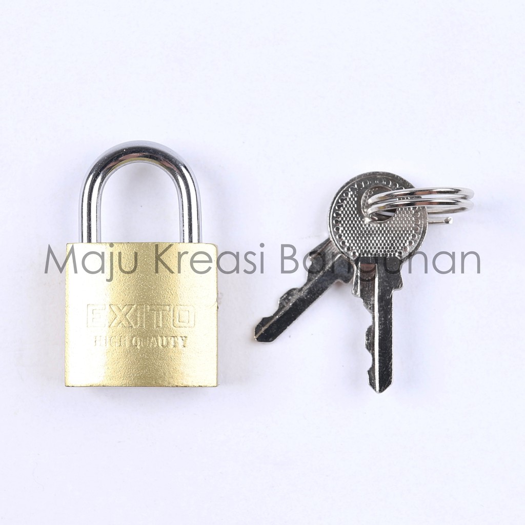 Gembok EXITO Kecil Mini Tas Kotak Koper Travel Luggage Padlock Lemari Laci 20mm 20 mm 2 Anak Kunci