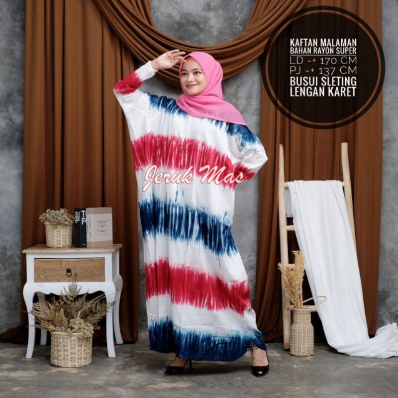 kaftan batik rayon jumbo