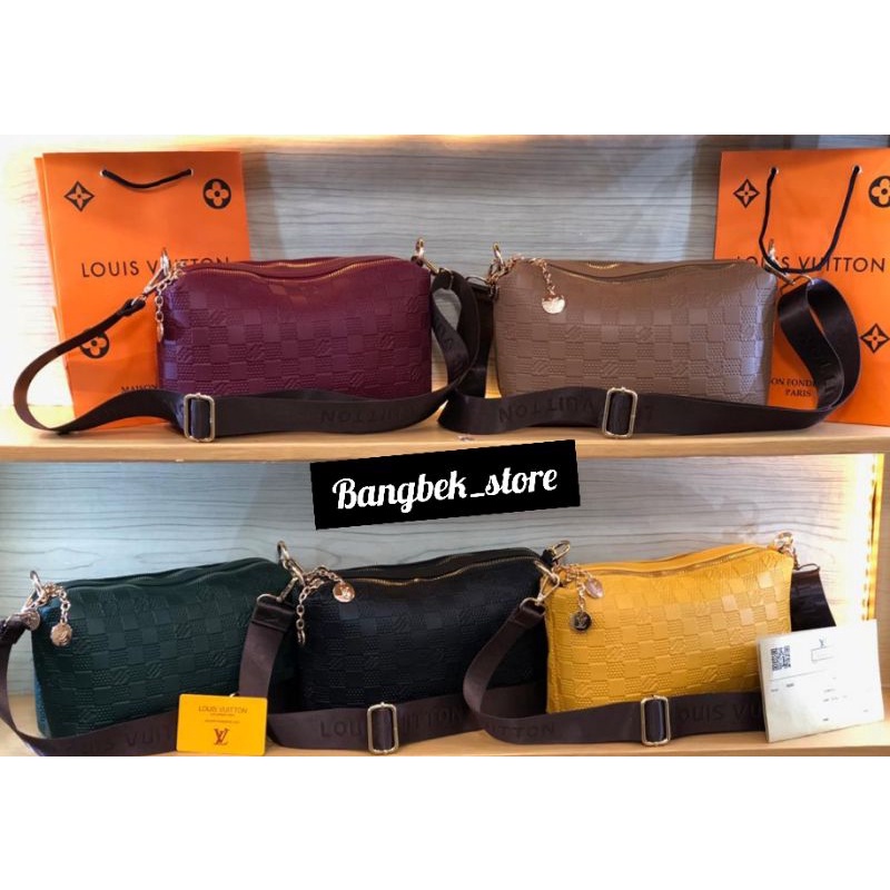 Tas Selempang Wanita Best Seller SLING LV EMBOSED