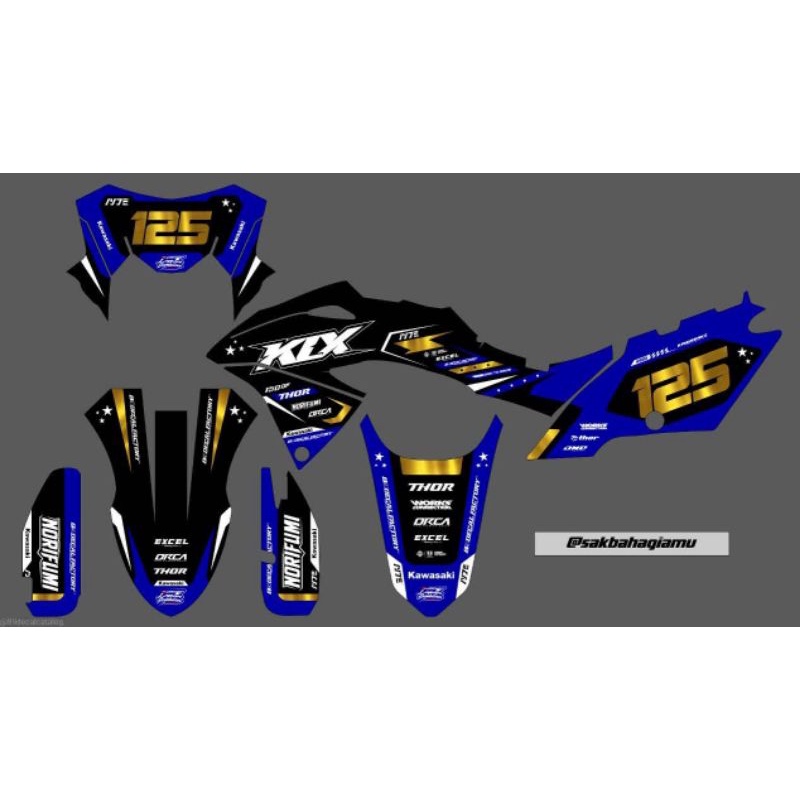 DECAL KLX DT BF 150 CC 2017 2018 2019 2020 2021 2022 FULL BODY FULL BLOCK