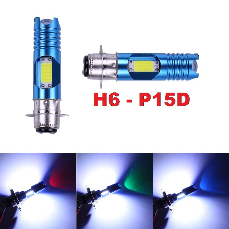 Lampu LED BEBEK MATIC H6 P15D COB PLUS LED RGB Lights WARNA WARNI