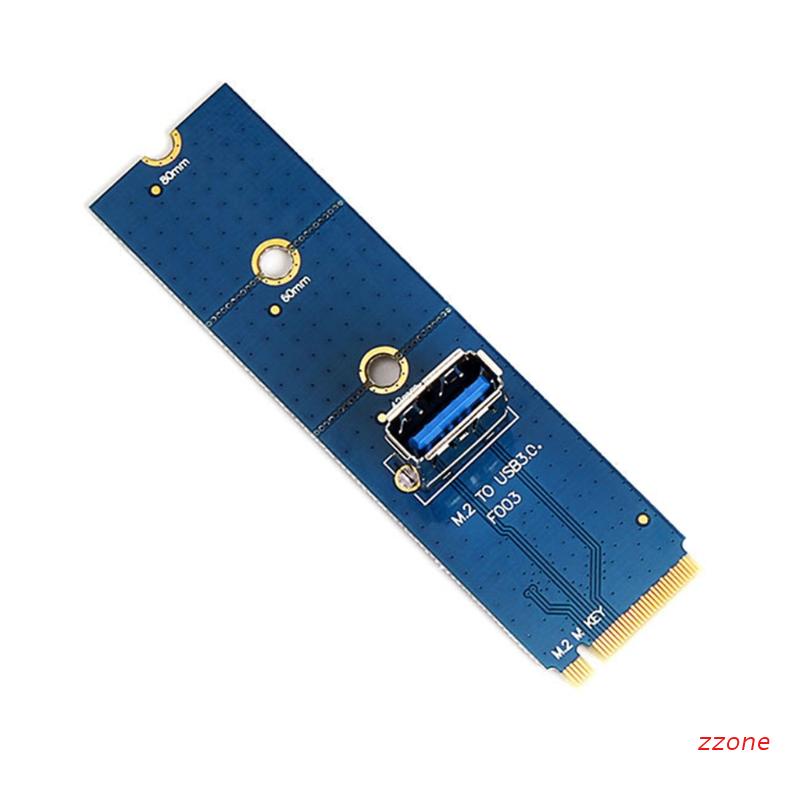 Zzz M2 Ngff-Usb 3.0 Adapter Card M.2 Ke Pcie X4 2242 2260 2280 Riser Extender