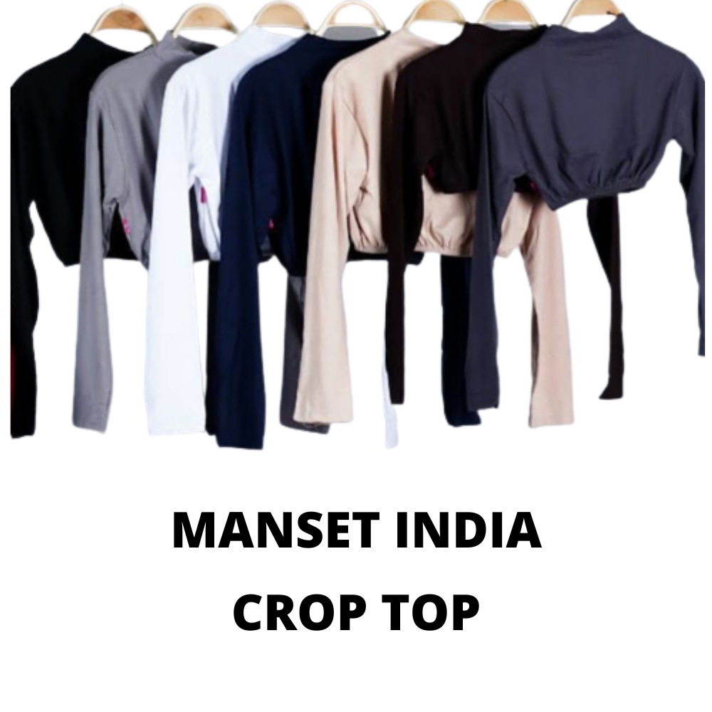 MANSET INDIA CROPTOP MANSET INDIA LENGAN PANJANG WANITA LEHER BERDIRI TURTLENECK CROP INDIA BAHAN RAYON SUPER INNER BANJU MUSLIM