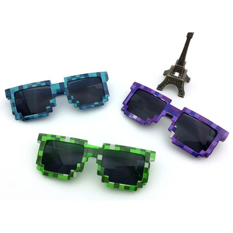 Kacamata anak pixel Minecraft