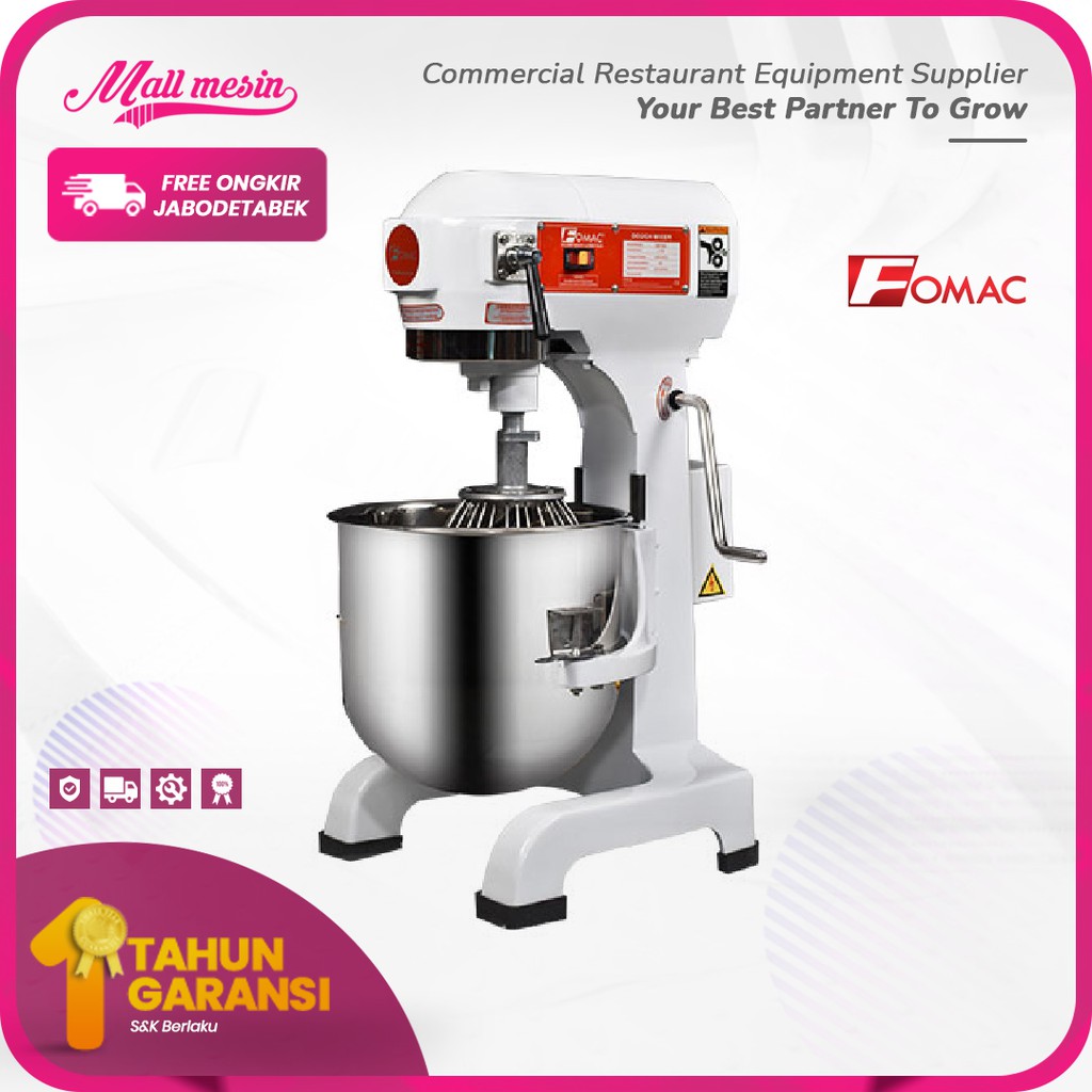 Mixer Roti / Planetary Mixer FOMAC DMX-B20 Kapasitas 5 Kg Adonan