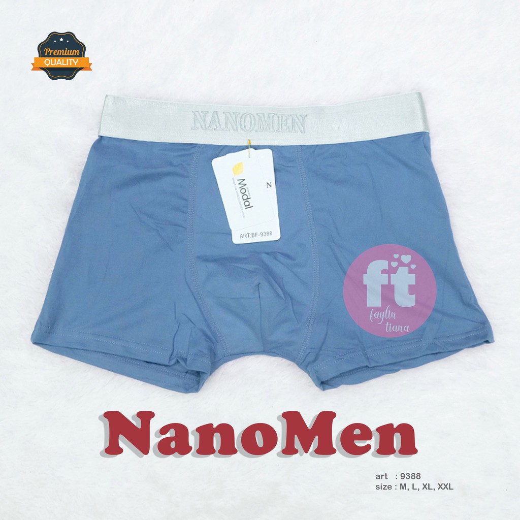 NANOMEN | Celana Dalam Boxer Pria / Celana Dalam Segi4 Pria / art NM 9388