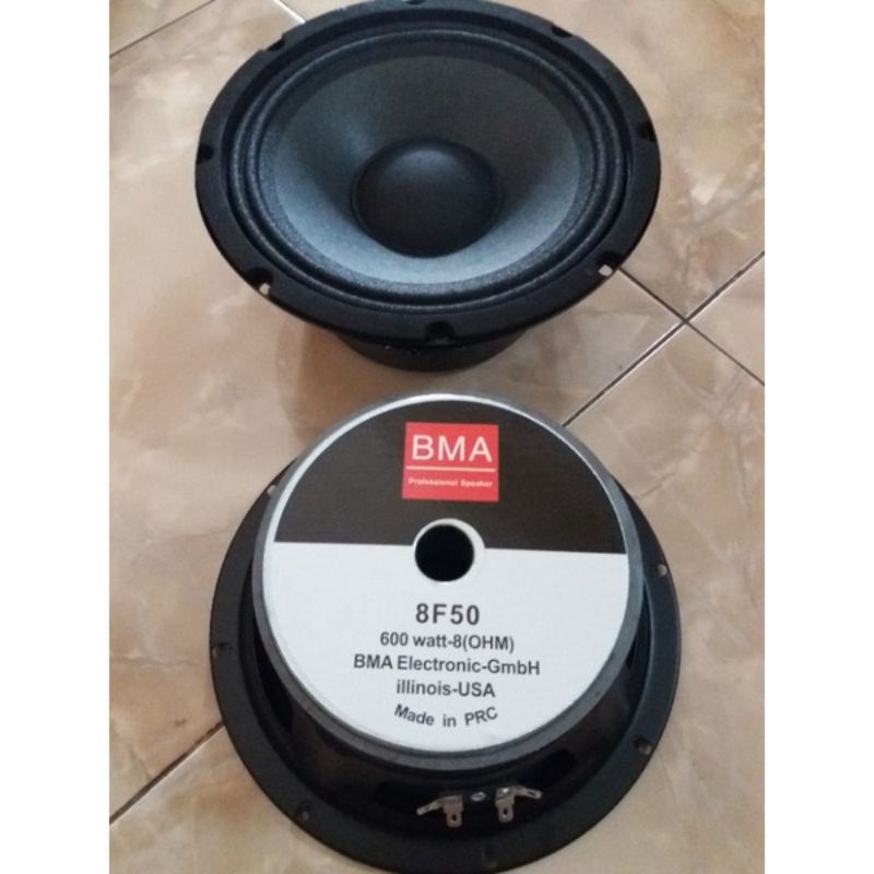 speaker mid 8in / 8 inch BMA 8F50 600 watt middle original BMA