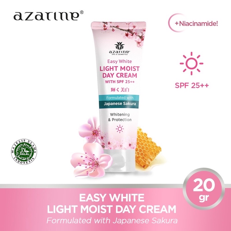 AZARINE Easy white Series | Easy White Light Moist Day Cream SPF25 PA+++ | Easy White Nutrifull Night Cream 20gr