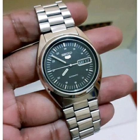 SEIKO 5 Cal-7S26A Black Military Dial. (second,bekas,vintage,kuno,antik)