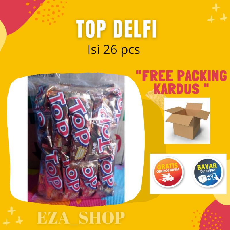 

TOP DELFI 250g COKLAT / WHITE ASLI PT CERES / COKLAT KILOAN / JAJAN KILOAN PASAR /SNACK KILOAN