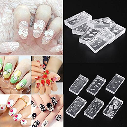 Molding BOW 3pcs mold pita bow nailart / cetakan pita nail art 3d 4d gel