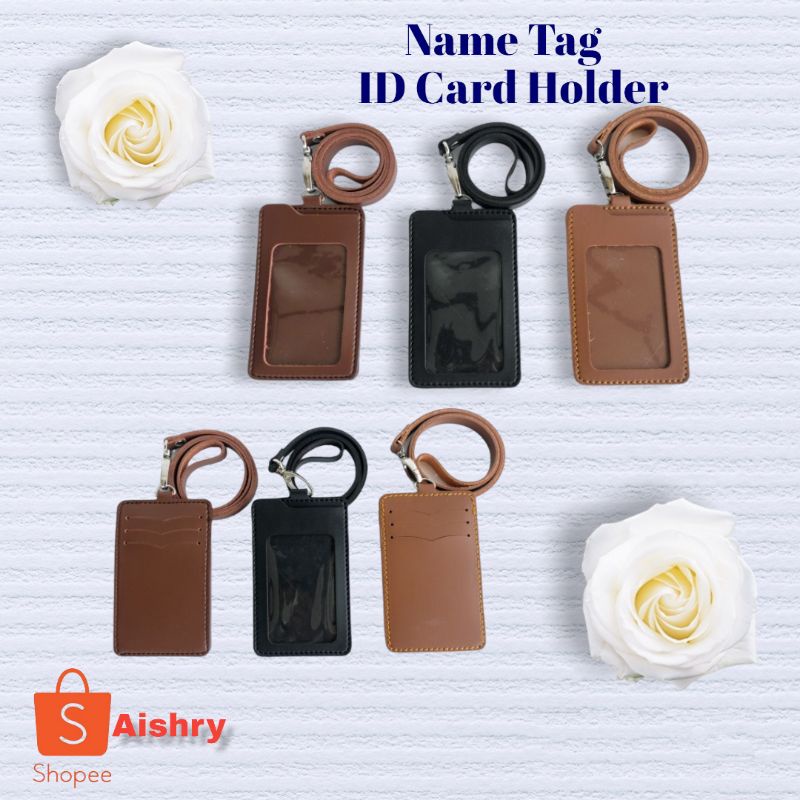 

iD card Name Tag card holder Semi kulit