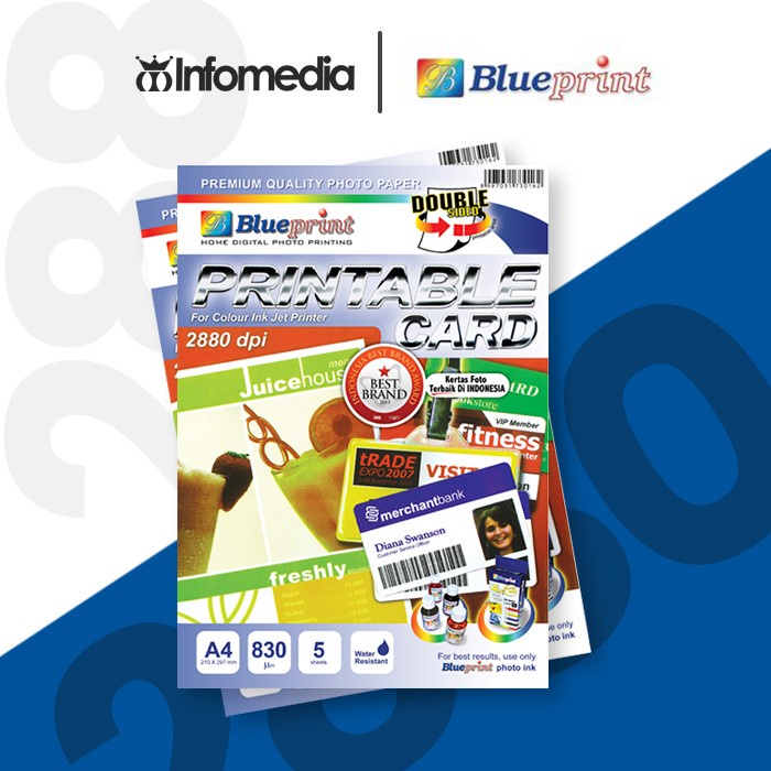 

Kertas PVC A4 bahan ID card Printable Card White / ID Card - Blueprint