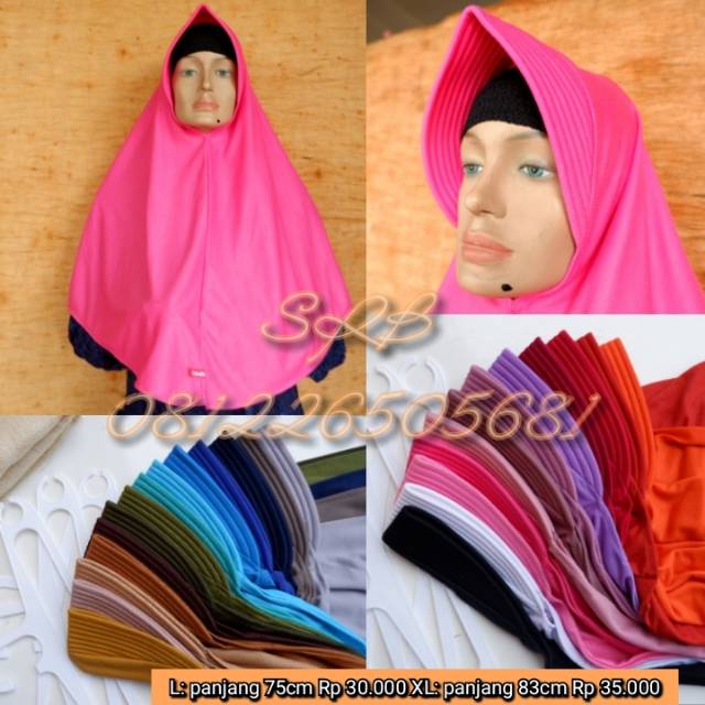 (srbbarokah)Kerudung Kaos Pet Antem / Jilbab Instan Kaos / Kerudung Slem Pondok-3