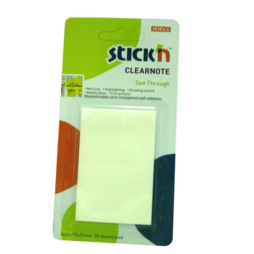 

Stick'n Clear Note (3x2) 21122 White / Memo tempel sticky note transparan