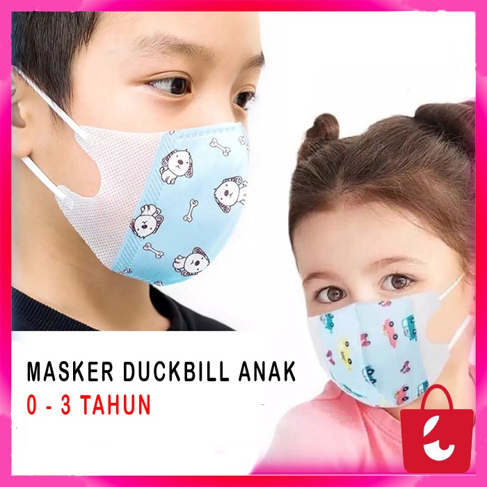 [1 PCS] Masker Anak Baby Balita Bayi 3ply Duckbill KN95 Chasa Masker anak Motif Ecer