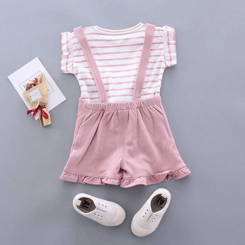 Set jumpsuit Overall Anak batita bayi perempuan girl import