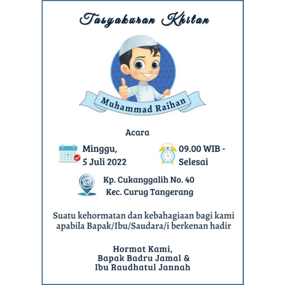 Jual 100 undangan khitanan mini kopi/tasyakuran khitan | Shopee Indonesia