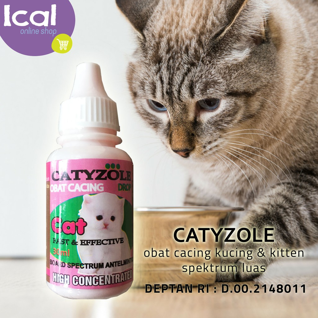 Obat Cacing Untuk Kucing Dan Kitten Terdaftar Deptan CATYZOLE 30ml