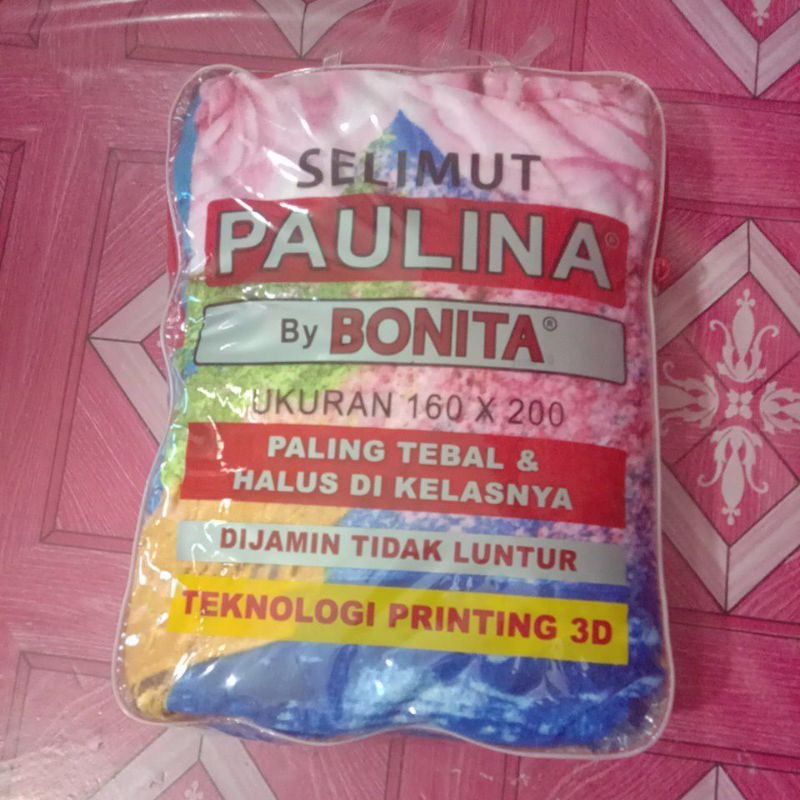 selimut Paulina Bonita/ selimut bulu karakter 160x200