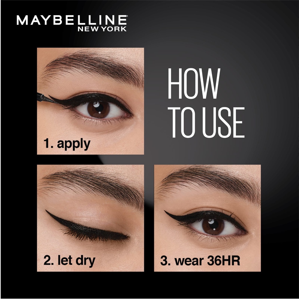 Maybelline Line Tattoo High Impact Eyeliner Waterproof Makeup (Tahan Lama 36 Jam) Liquid Eyeliner