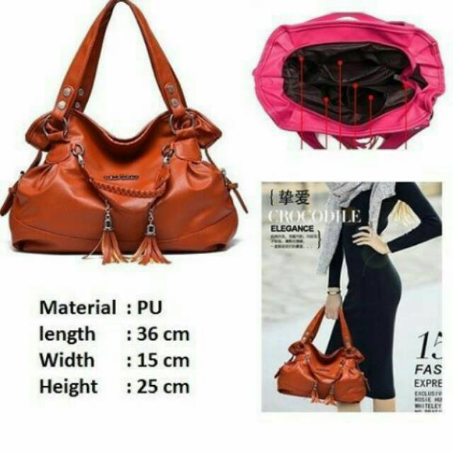 6631 BROWN GROSIR TAS IMPORT FASHION KOREA TERBARu