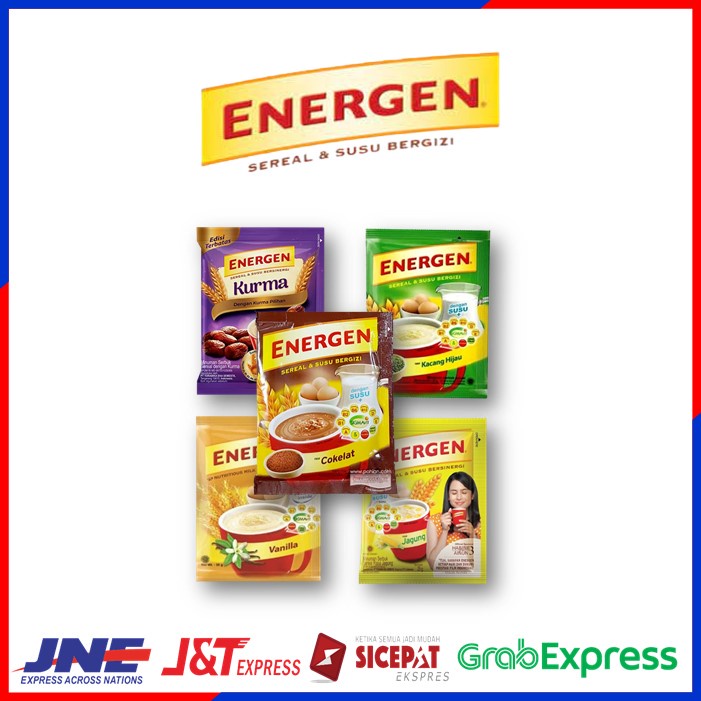 

ENERGEN COKLAT KACANG HIJAU KURMA JAGUNG VANILLA RENCENG (10 SACHET)