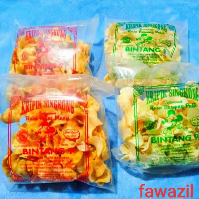 Netto 150g Kripik singkong bintang sembilan 9 Cemilan Keripik Singkong Khas madura- Keripik Enak