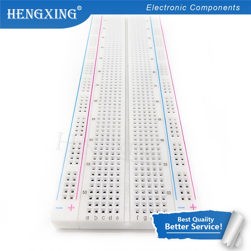 10pcs MB102 830 Poin Breadboard PCB Tanpa Solder Dengan Kabel 6Jump