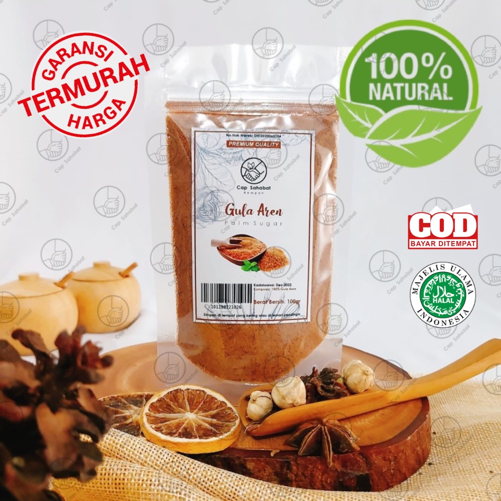 

Gula Aren Asli 100gr / Bubuk Gula Aren Murni 100% / Palm Sugar / JSR Rempah Kualitas Premium