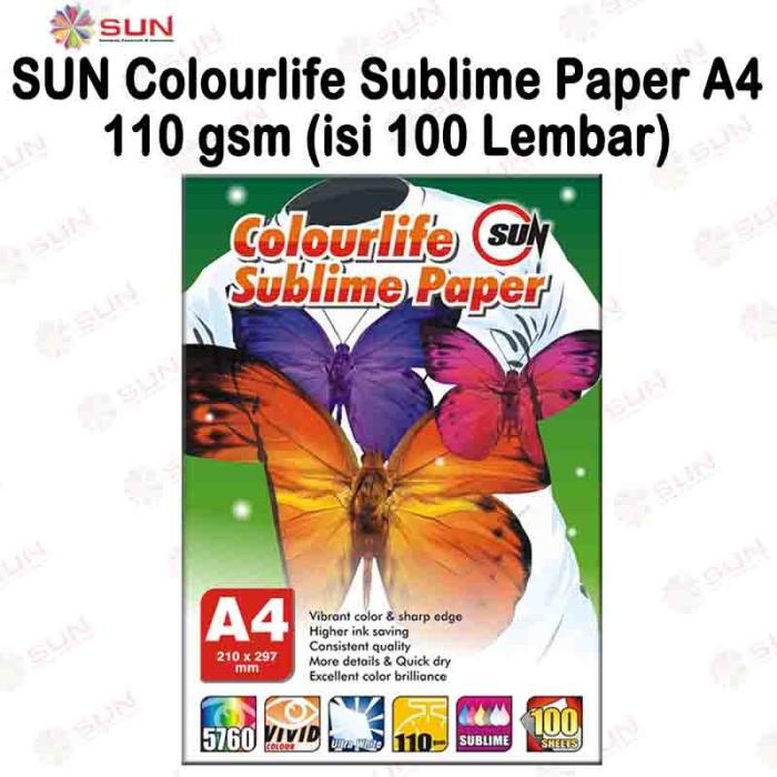 

Kertas Sublim Transfer Paper - Colourlife Sublime Paper A4 100 Lembar