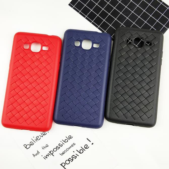CASE SAMSUNG J2 PRIME - GRAND PRIME COVER CASING LEATHER KULIT WOVEN