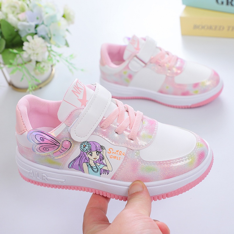 G021 Sepatu Kets Anak Perempuan, Fashion Kartun Korea, Sepatu Anak Perempuan