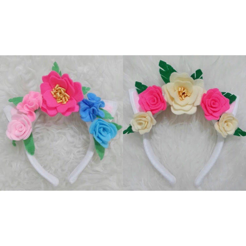 Bando Bunga Kostum Aksesoris Bunga bridal shower Party floral Flower pastel soft