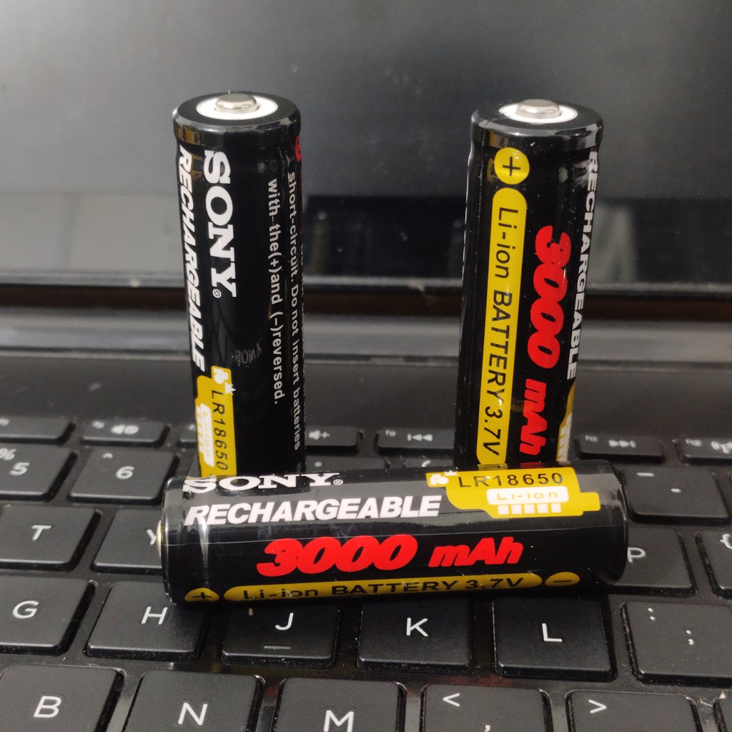 BATU BATEREI BATREI BATTERY SONY 18650 RECHARGEABLE 3000mAh